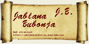 Jablana Bubonja vizit kartica